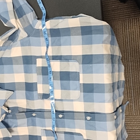 H & M Large blue and white check flannel shirt - Picture 6 of 7